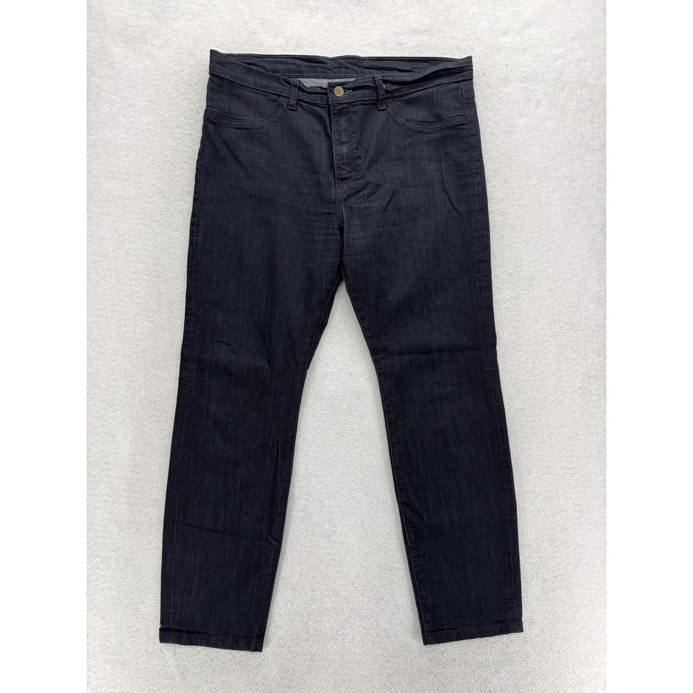 Blue Delta RW30 Jeans Womens 34x28 Blue Dark Wash Regular Tapered Denim Pants